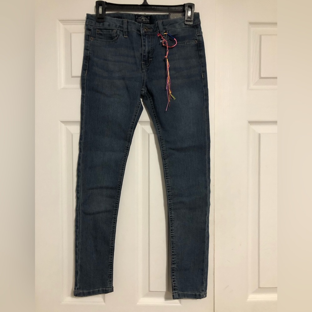 Lucky brand Zoe skinny NWT jeans girls size 14 fun friendship bracelet